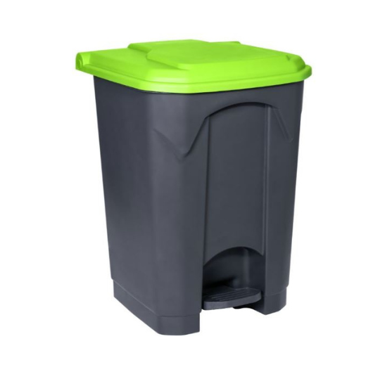 POUBELLE À PEDALE 50 LITRES GRISE