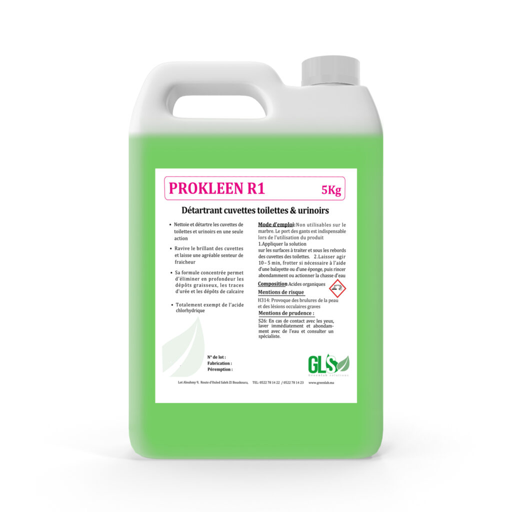 Nettoyant Détartrant Acide pour Toilettes et Urinoirs – 5KG